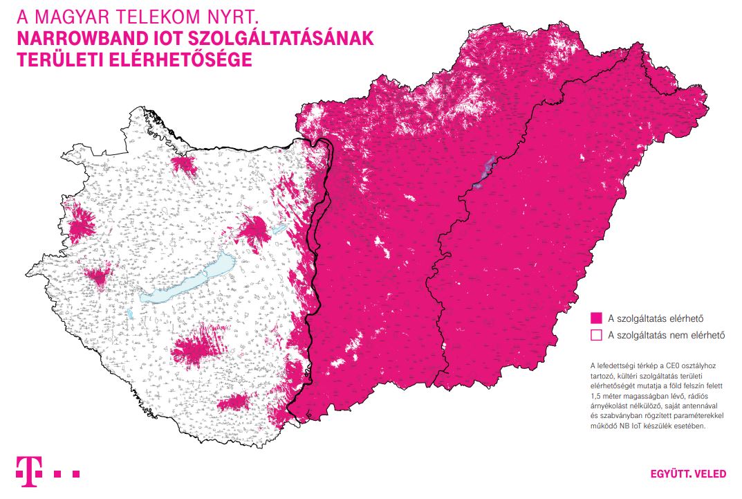 Magyar Telekom Hungary NB-IoT Coverage Map